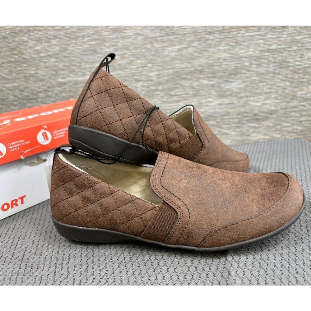 NEW J Sport Lisa Casual Slip On Memory Foam Shoes Womens Size 9 Brown S5LSA34